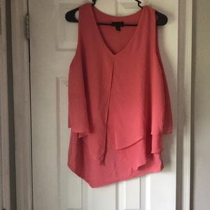 Sleeveless coral top